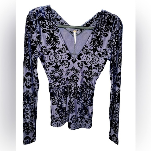 Free People Sheer Velvet Top Size: XS - Picture 1 of 4
